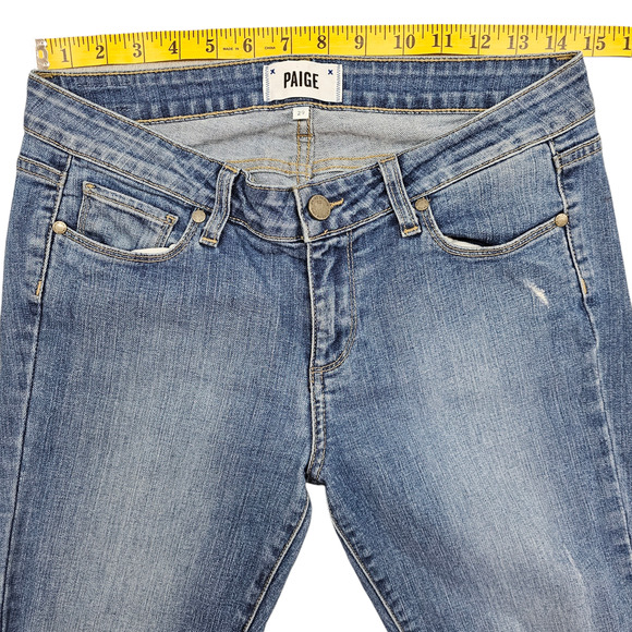 Paige Jeans Womens Size 29 Verdugo Ankle Skinny Distressed Mid Rise Light Wash - Picture 14 of 16